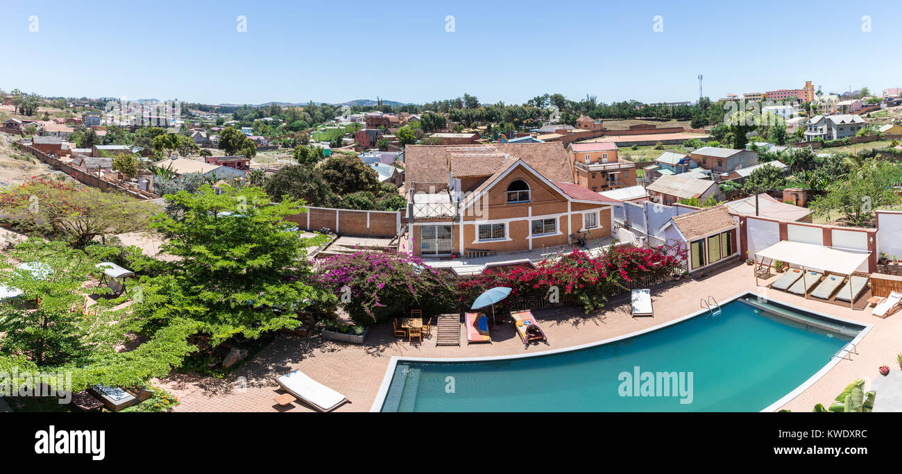 Panoramablick auf die Stadt Antananarivo, Madagaskar, Afrika. Stockfoto