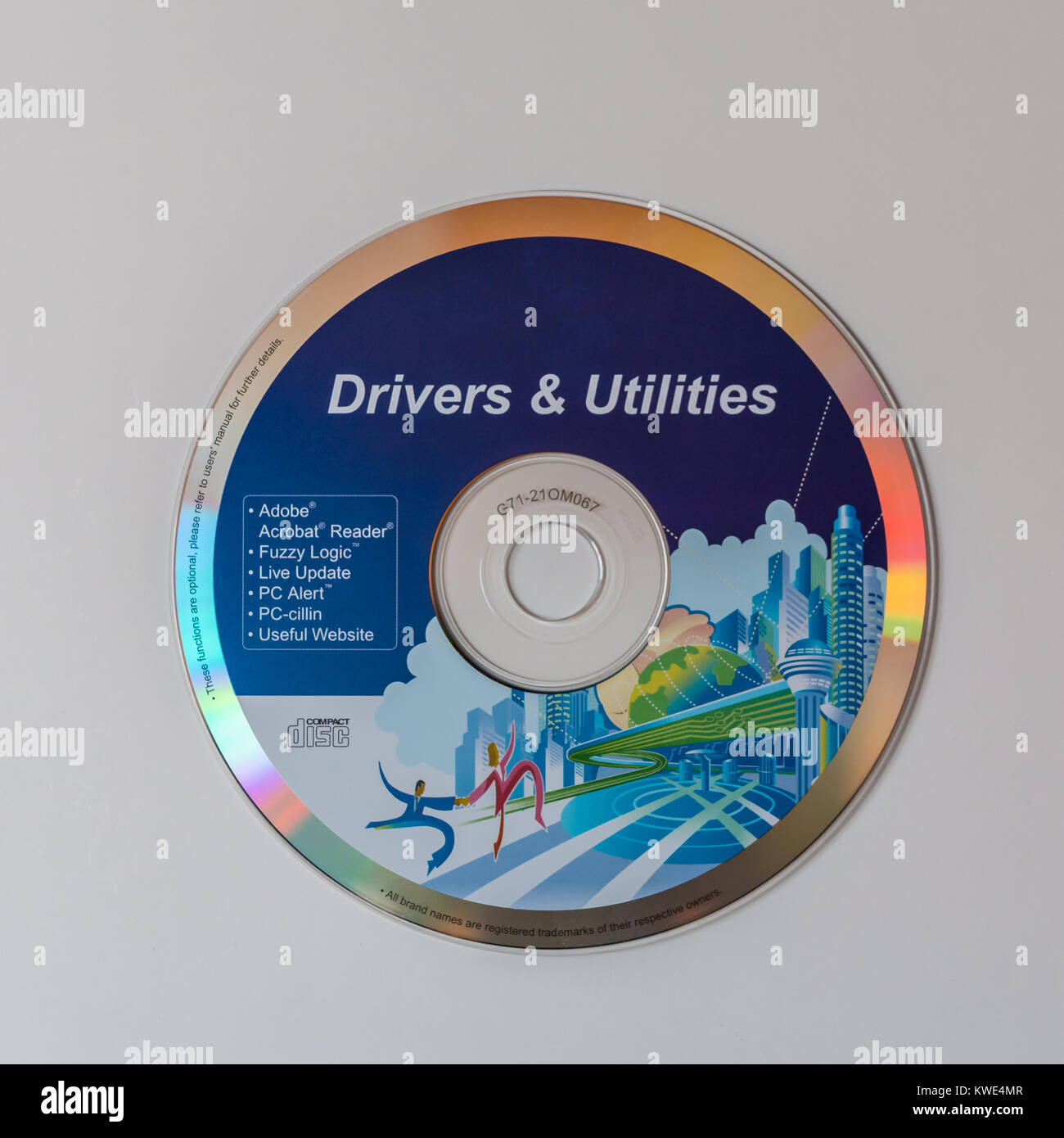 Vintage-Installations-CD, Treiber und Dienstprogramme Stockfoto