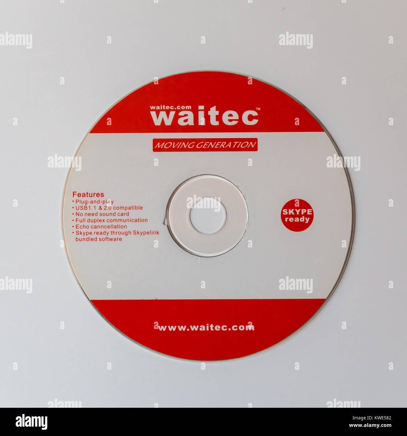Vintage-Installations-CD, Waitec Modem Stockfoto