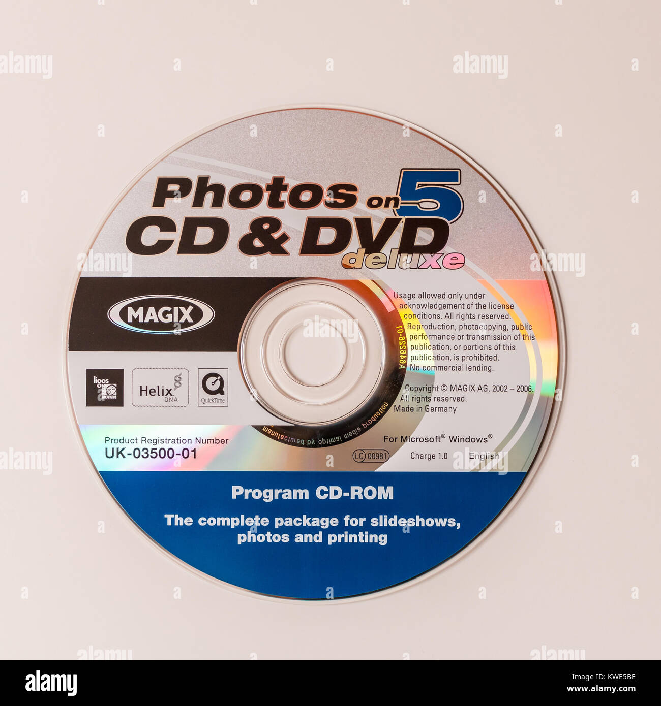 Vintage-Installations-CD, Magix Fotos 5. Stockfoto