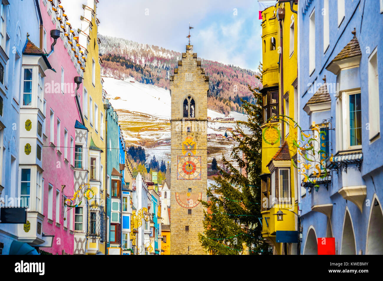 Sterzing Sterzing Winter - Provinz Bozen - Trentino Alto Adige - Italien Stockfoto