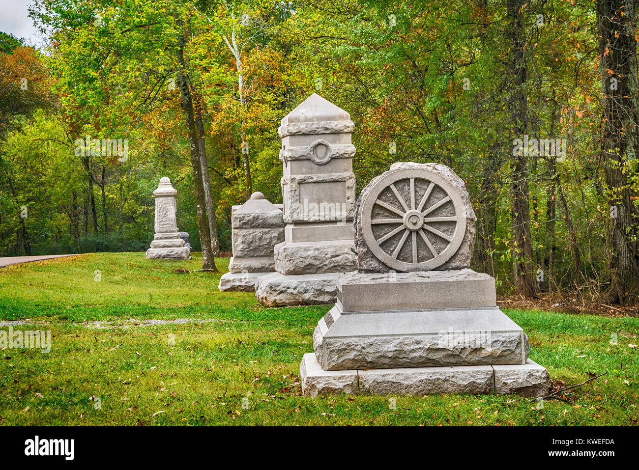 Chickamauga und Chattanooga National Military Park ist in Georgia und Tennessee und war einer der entscheidenden Schlachten des Bürgerkriegs. Stockfoto