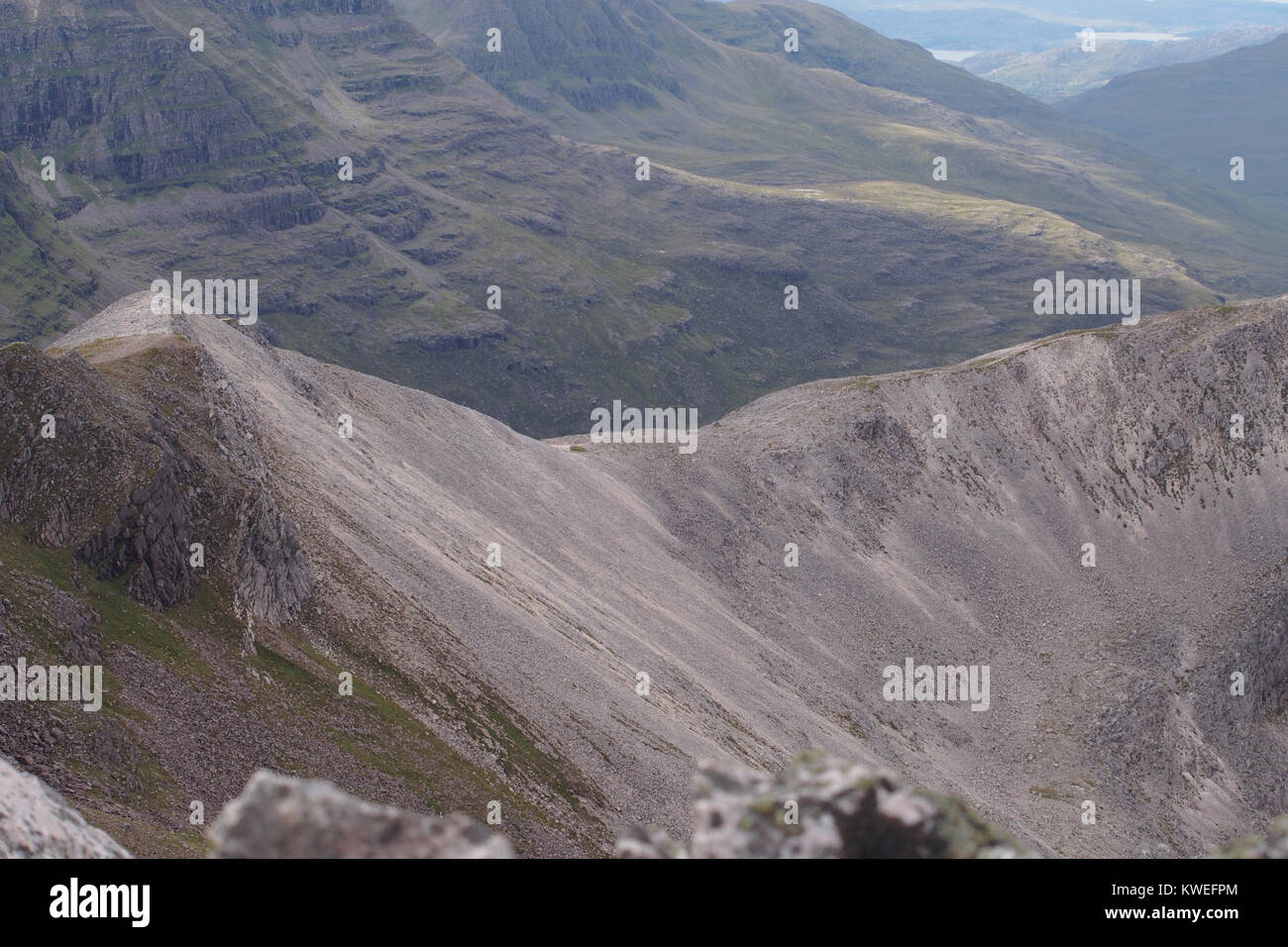 Bergrücken, Arete, in die torridon Berge in den Highlands von Schottland Stockfoto