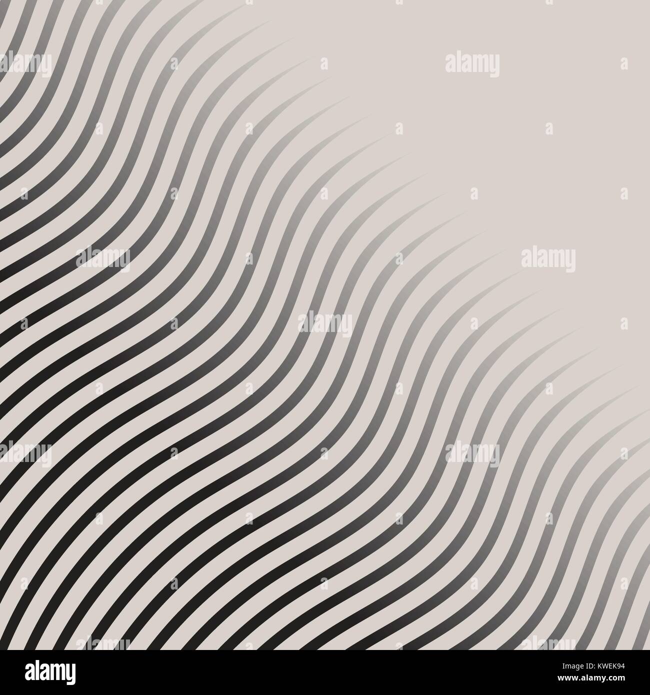 Abstrakte monochrome wave Linien Muster gestreifte Halftone vector Hintergrund Stock Vektor