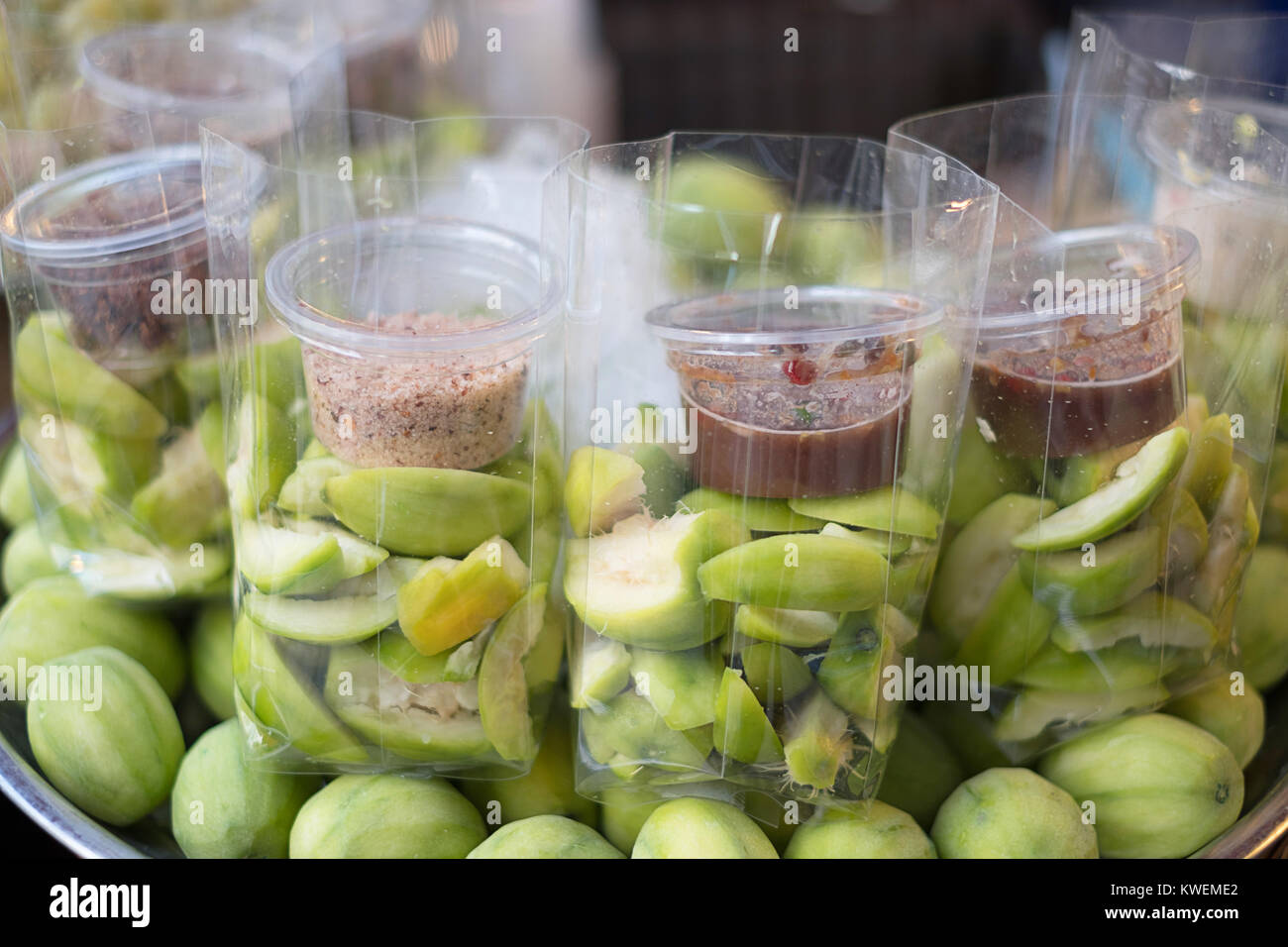 Thai Gemüse und Früchte, süß und sauer im Markt Stockfoto