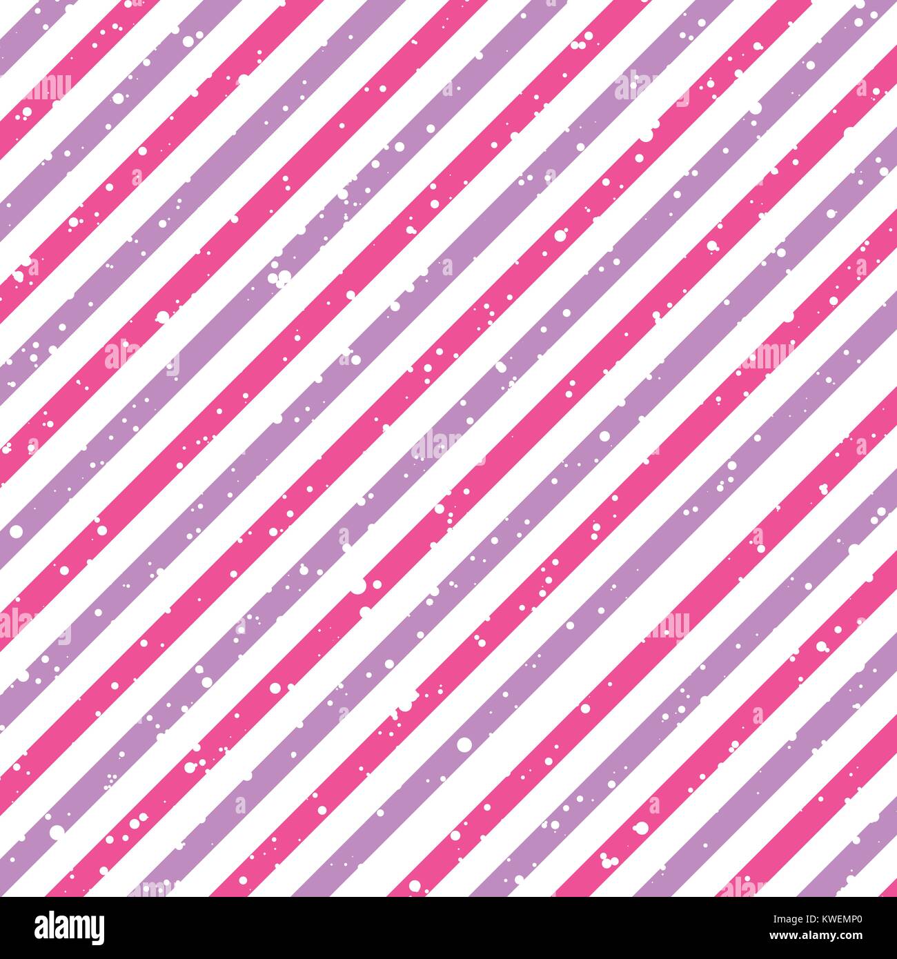 Valentineâ € ™ s Tag diagonal gestreift Rosa und Lila Linien auf weißem Hintergrund mit splash Textur, Vektor, Abbildung Stock Vektor