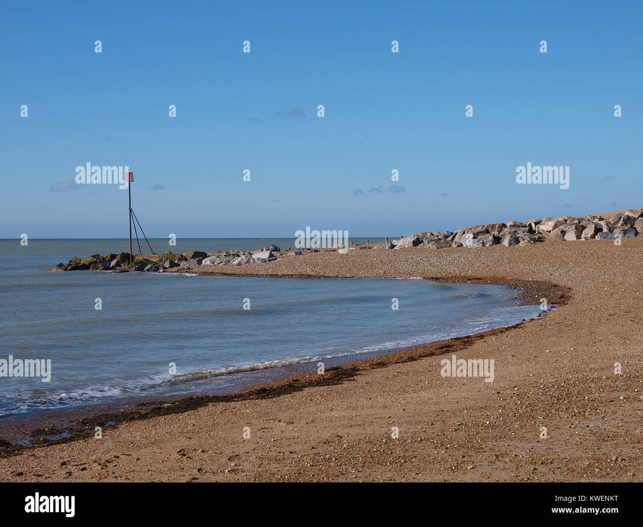 Foto von dem Sturm am Auslass Goring-By - Meer in der Nähe von Sea lane Cafe Stockfoto