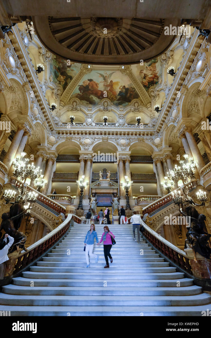 Frankreich, Paris, Opéra Garnier Innenraum Stockfoto