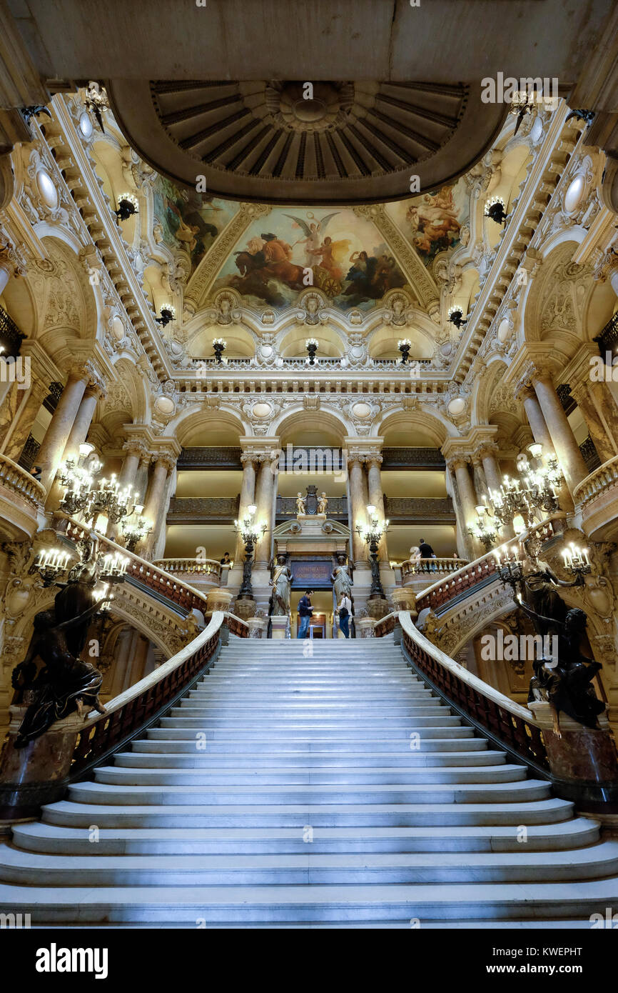 Frankreich, Paris, Opéra Garnier Innenraum Stockfoto