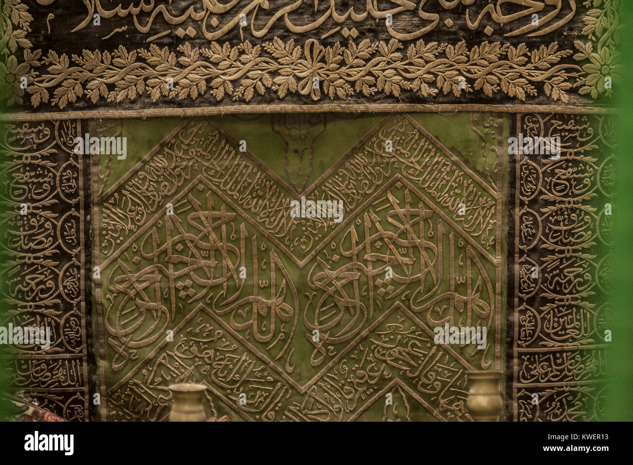 Hebron, Palästina, 8. Januar 2011: Fragment von einem Schrein, bekannt als das Grab von Abraham und Sara, Abraham Moschee in Hebron Stockfoto