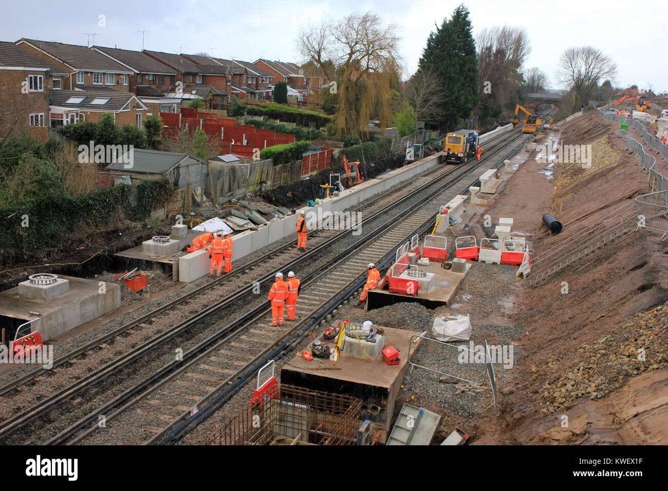 Einen neuen Bahnhof wird in den Norden nach Liverpool gebaut. Die Station wird als Maghull North bekannt sein, wenn er sich öffnet, ist geplant, im Mai 2018. Stockfoto