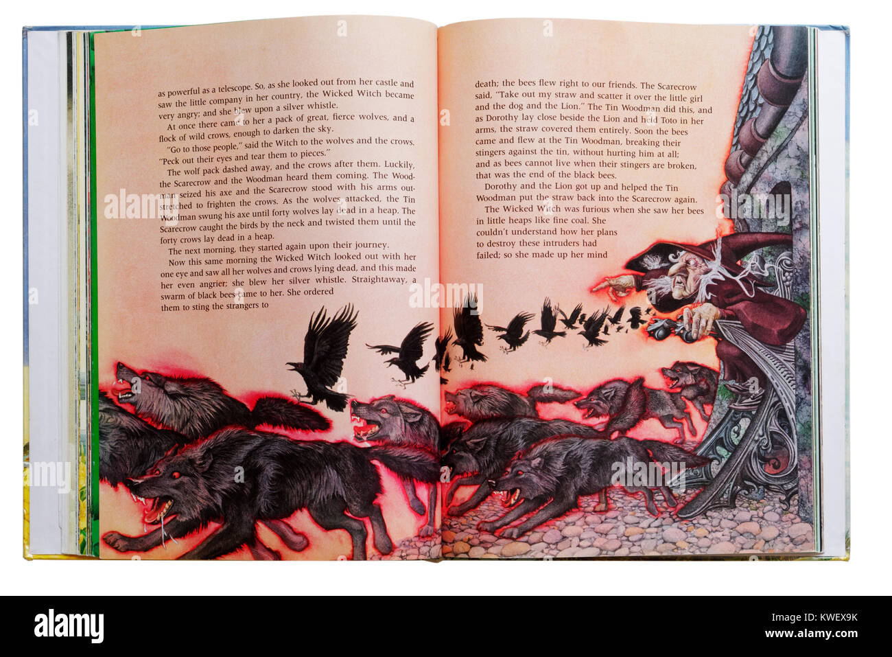 Die böse Hexe des Westens inan illustrierte Buch Der Zauberer von Oz Stockfoto