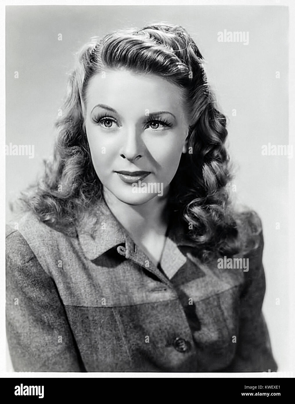 Evelyn Ankers (1918-1985), US-amerikanische Schauspielerin als "Die Königin der Screamers" für ihre Rollen in den Universal Pictures Horror Filme bekannt während der 1940er Jahre. Weitere Informationen finden Sie unten. Stockfoto