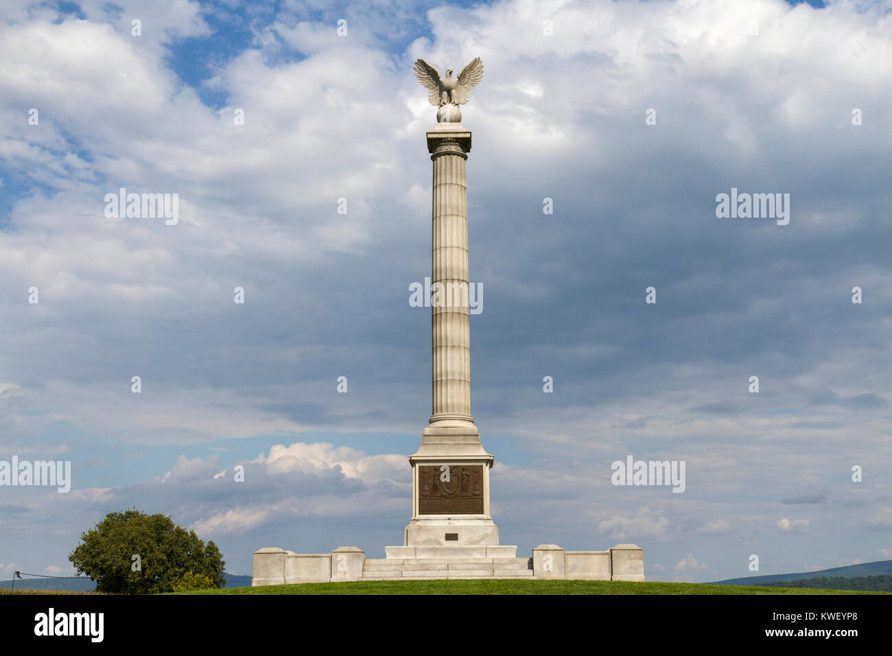 New York State Monument, Antietam National Battlefield (U.S. National Park Service), Sharpsburg, Maryland, USA. Stockfoto