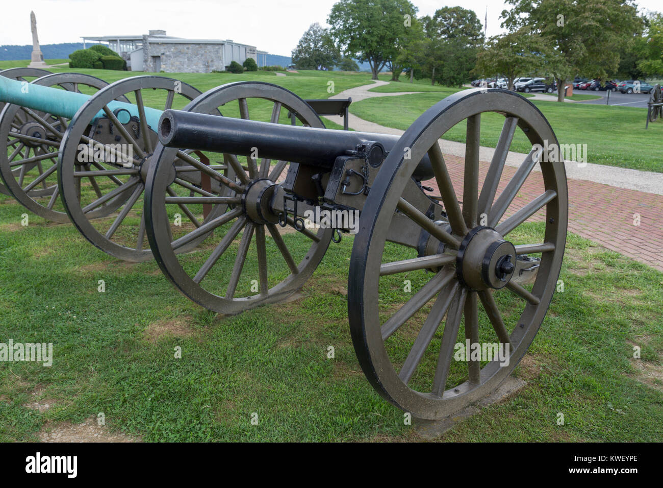 3 Zoll Ordnance Gewehr Kanone, Antietam National Battlefield (U.S. National Park Service), Sharpsburg, Maryland, USA. Stockfoto