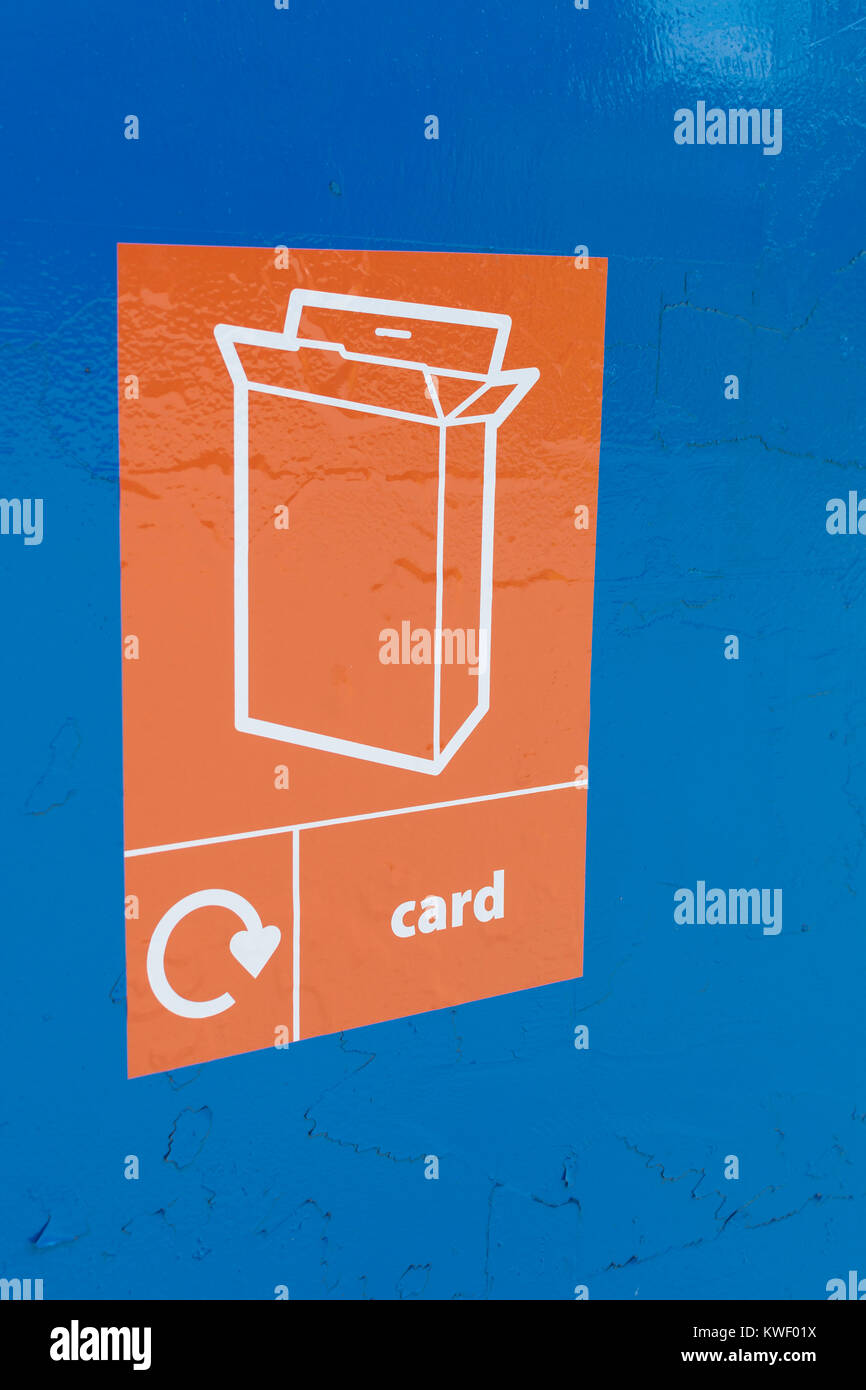 Recycling Zeichen - Metapher für unser Motto dafür lautet 'Planet' und recycling Konzept. Stockfoto