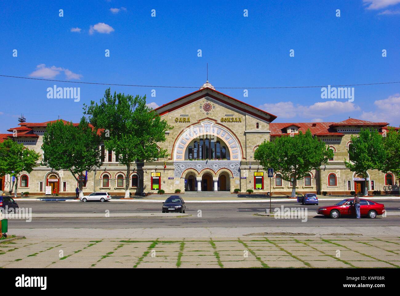 Chișinău, der Hauptstadt der Republik Moldau: Der Bahnhof Stockfoto