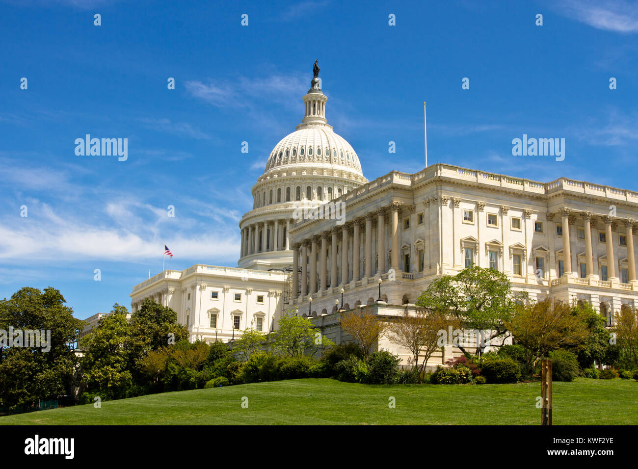 United States Capitol Building, Washington DC, ist die Heimat des US-Kongresses und der Sitz der Legislative der US-Bundesregierung. Stockfoto