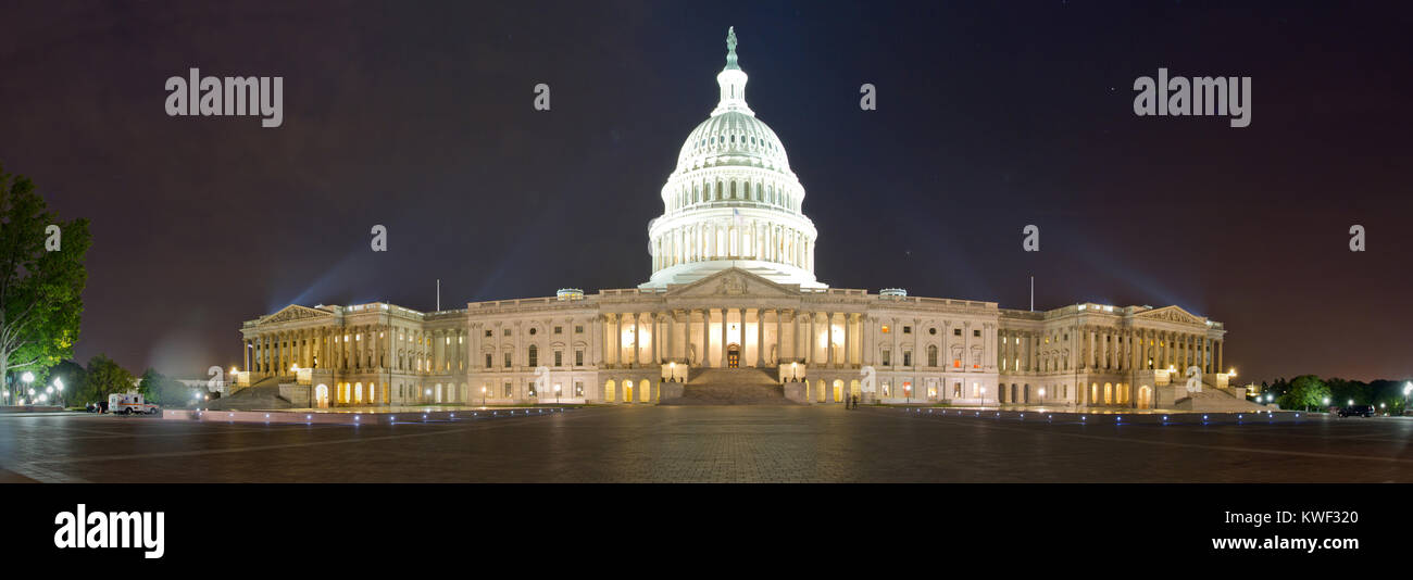 United States Capitol Building, Washington DC, ist die Heimat des US-Kongresses und der Sitz der Legislative der US-Bundesregierung. Stockfoto