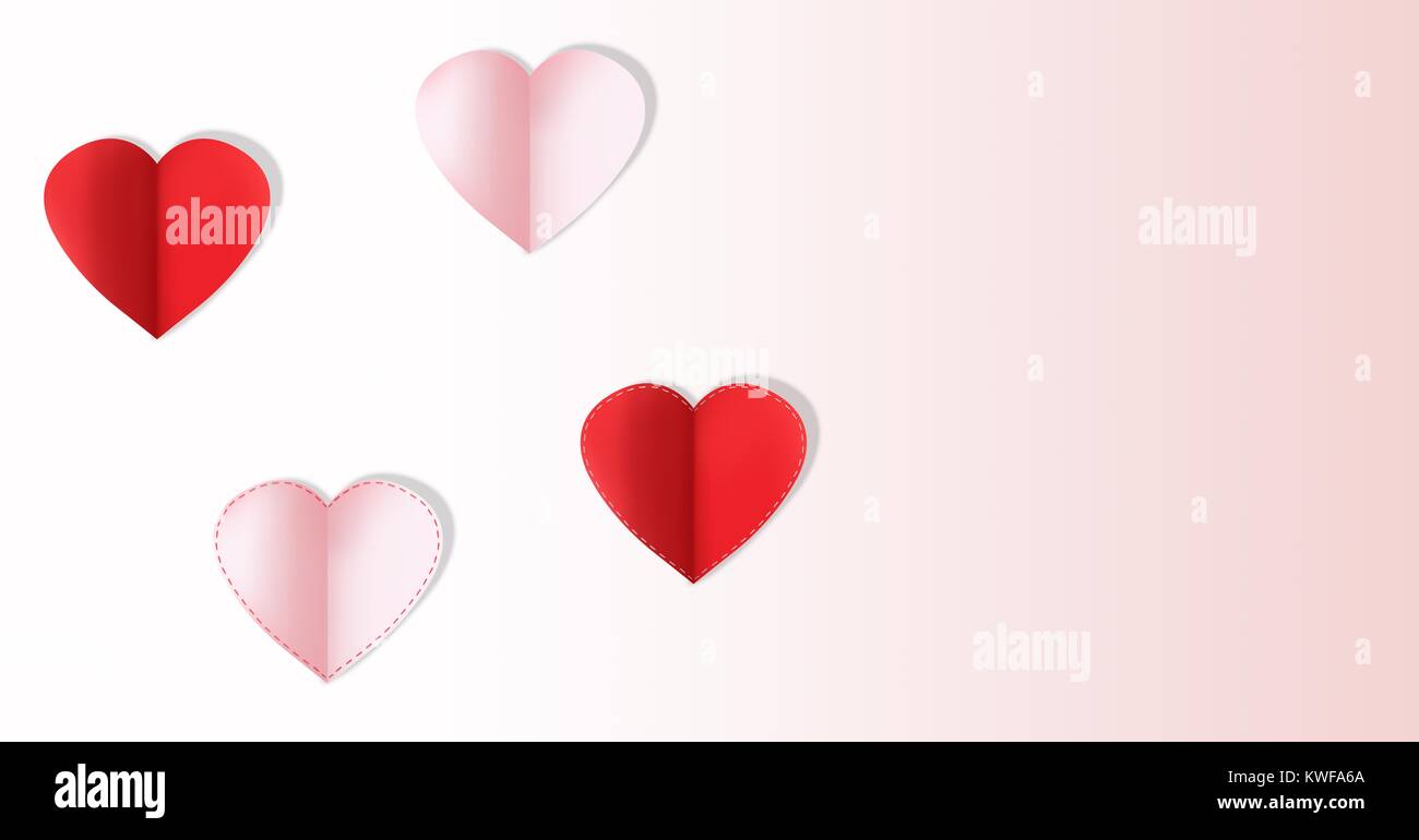 Valentinstag-Design mit Herzen Stockfoto