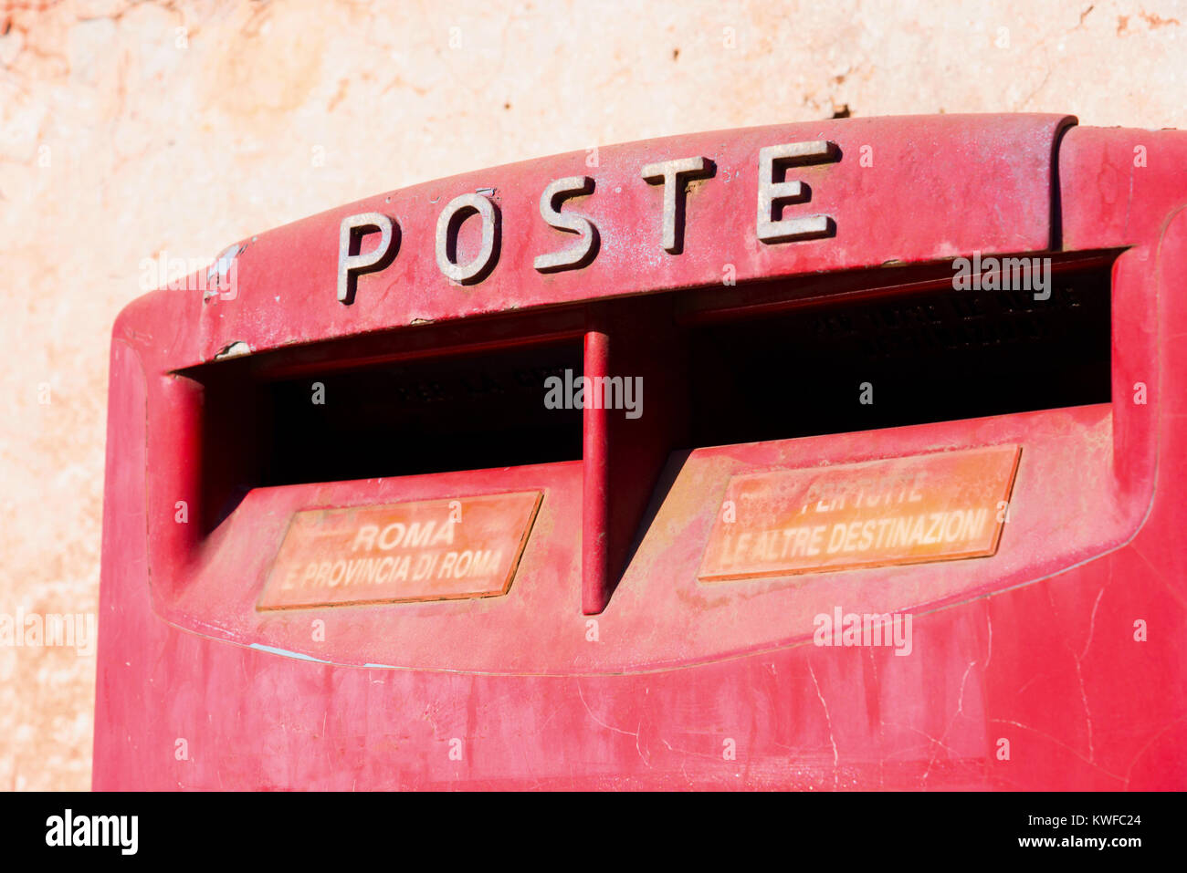 Alte italienische Mailboxen in Rom, Latium, Italien Stockfoto