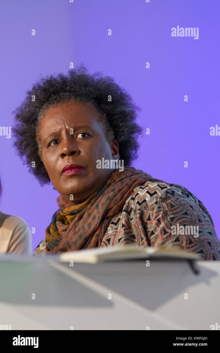 Amerikanische dichter Claudia Rankine während einer Konferenz in Turin Buchmesse Stockfoto