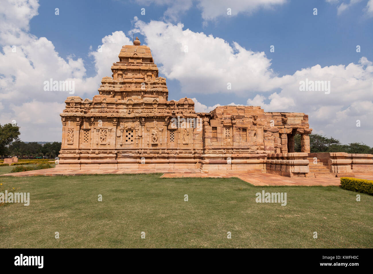 Asien, Indien, Karnataka, Pattadakal, Mallikarjuna Tempel Stockfoto