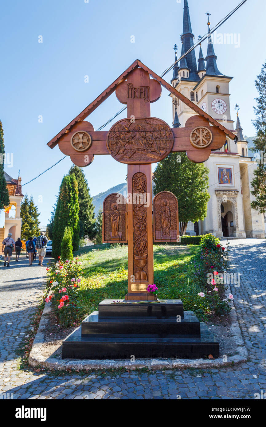 Rumänisch-orthodoxen Kirche St. Nikolaus (Biserica Sfantul Nicolae), Schei Bezirk, Brasov, eine Stadt in der zentralen Region Siebenbürgen Rumänien Stockfoto