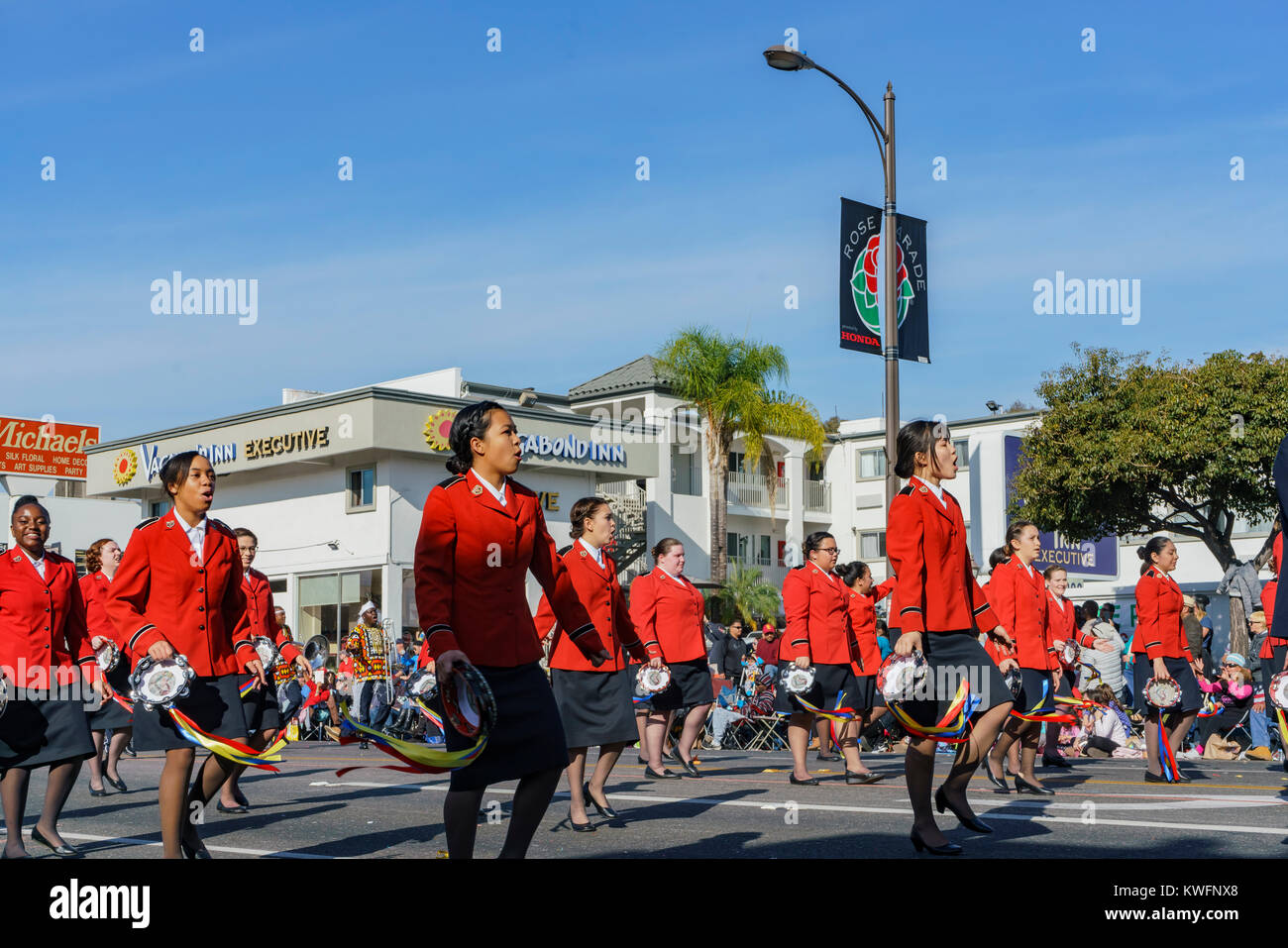 Pasadena, Jan 1: Die Salvaton Army Band Show der Super Turnier der berühmten Rose Parade am Jan 1, 2017 in Pasadena, Kalifornien, USA Stockfoto