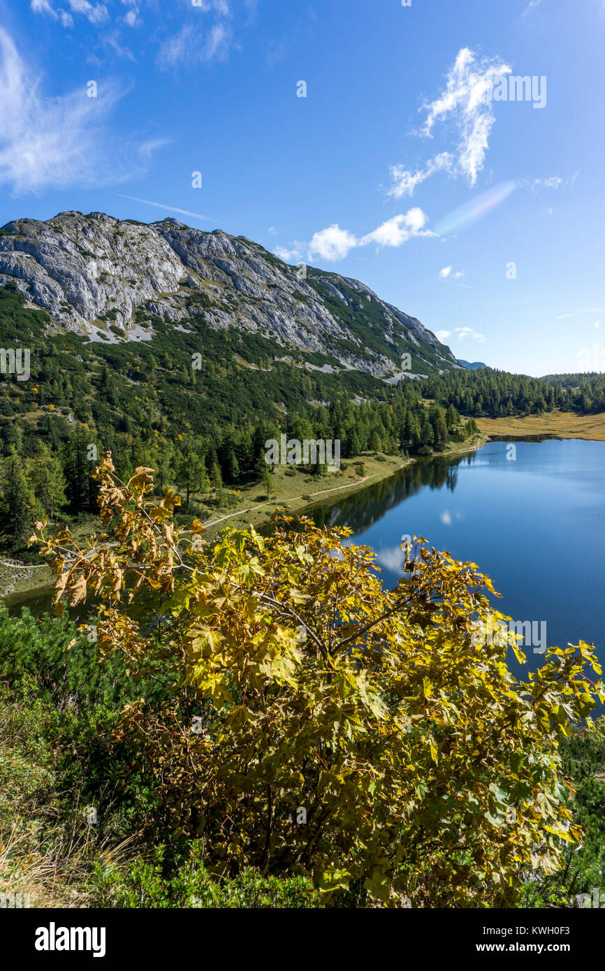 Die Tauplitzalm, Alm, Hochplateau in der Steiermark, in der Nähe von Bad Mitterndorf, Österreich, Teil der Toten bergen, Wanderung entlang der Six-Lakes hikin Stockfoto