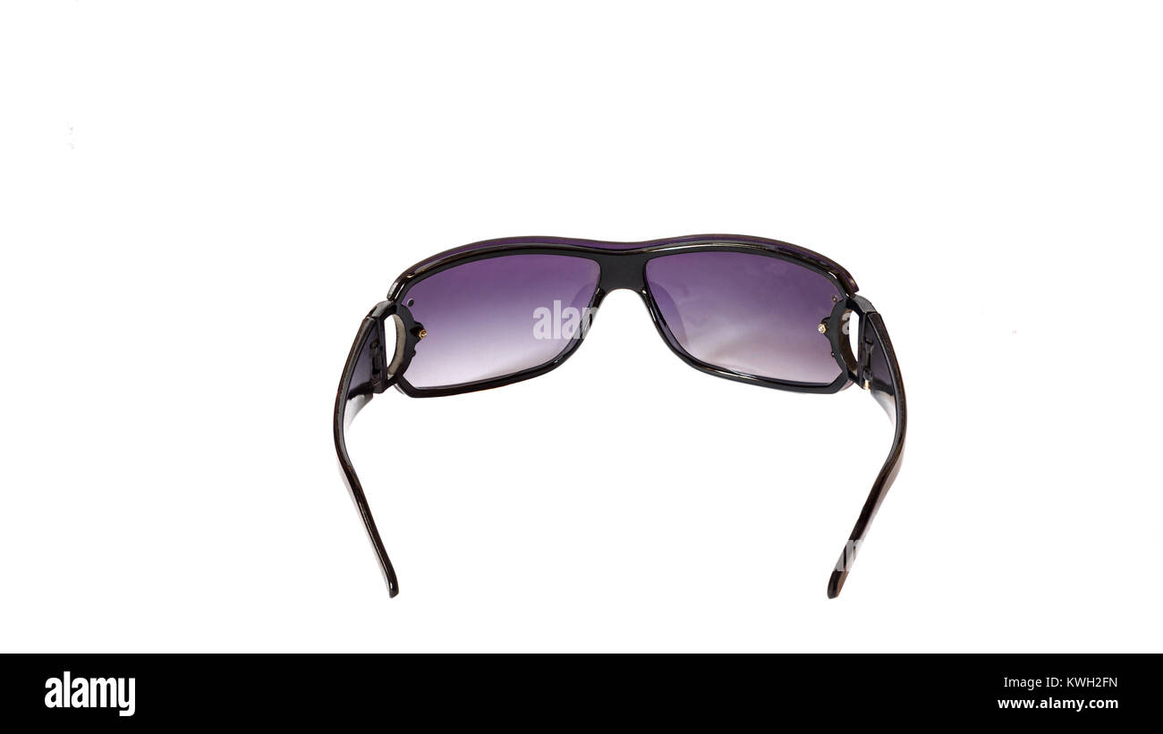 Sonnenbrille violett getönten isoliert auf weißem Hintergrund Stockfoto