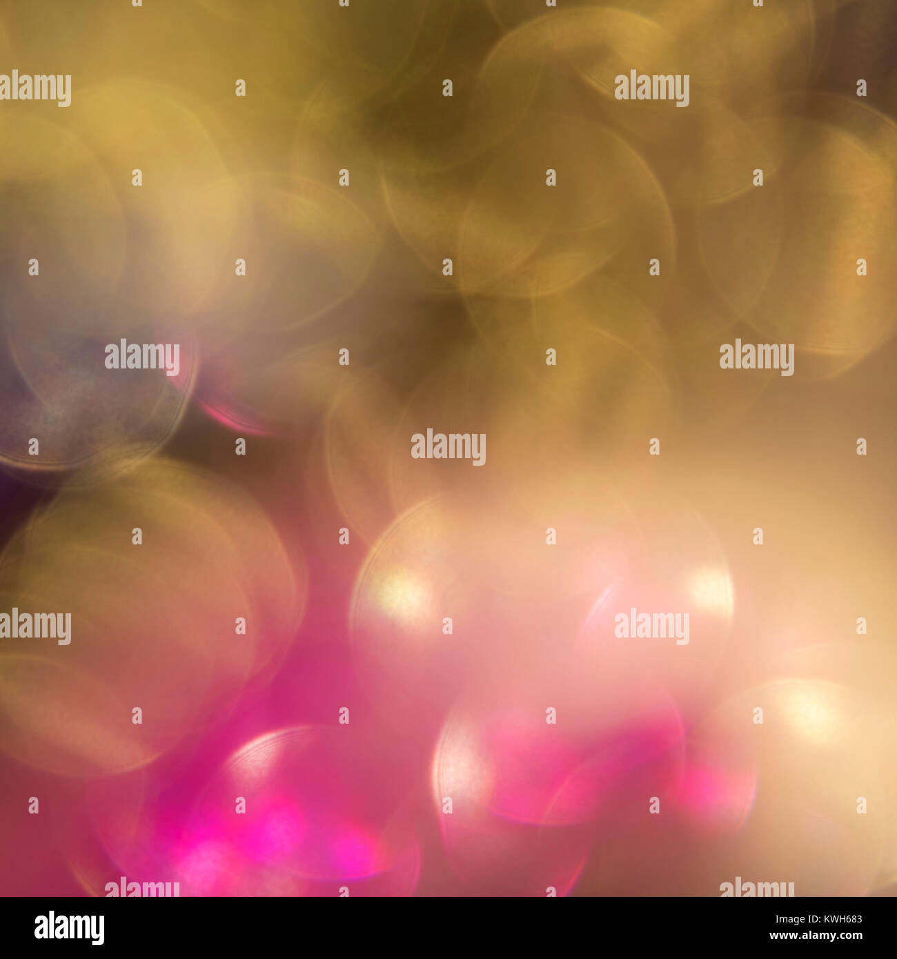 Bunte festliche Soft Focus Hintergrund. Gold, Rosa blurry Bokeh. Stockfoto