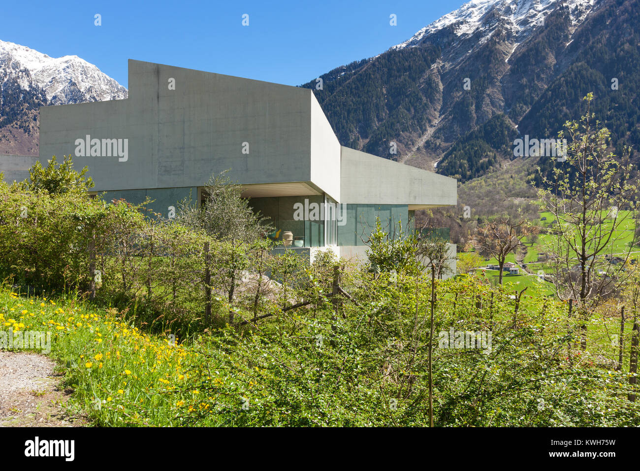 Architektur modern Design, konkrete Haus, außen Stockfoto