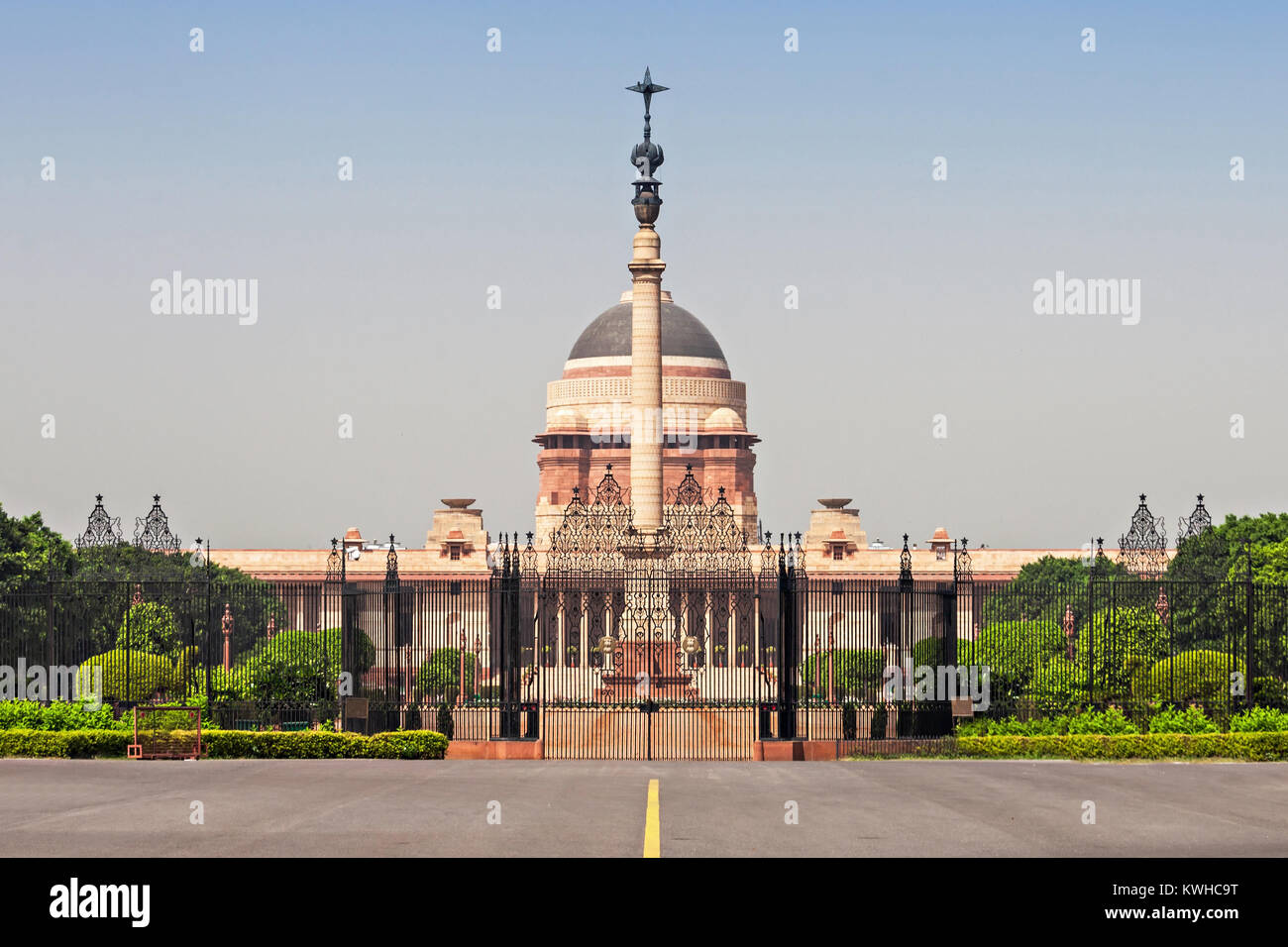 Rashtrapati Bhavan ist die offizielle Homepage des Präsidenten von Indien Stockfoto