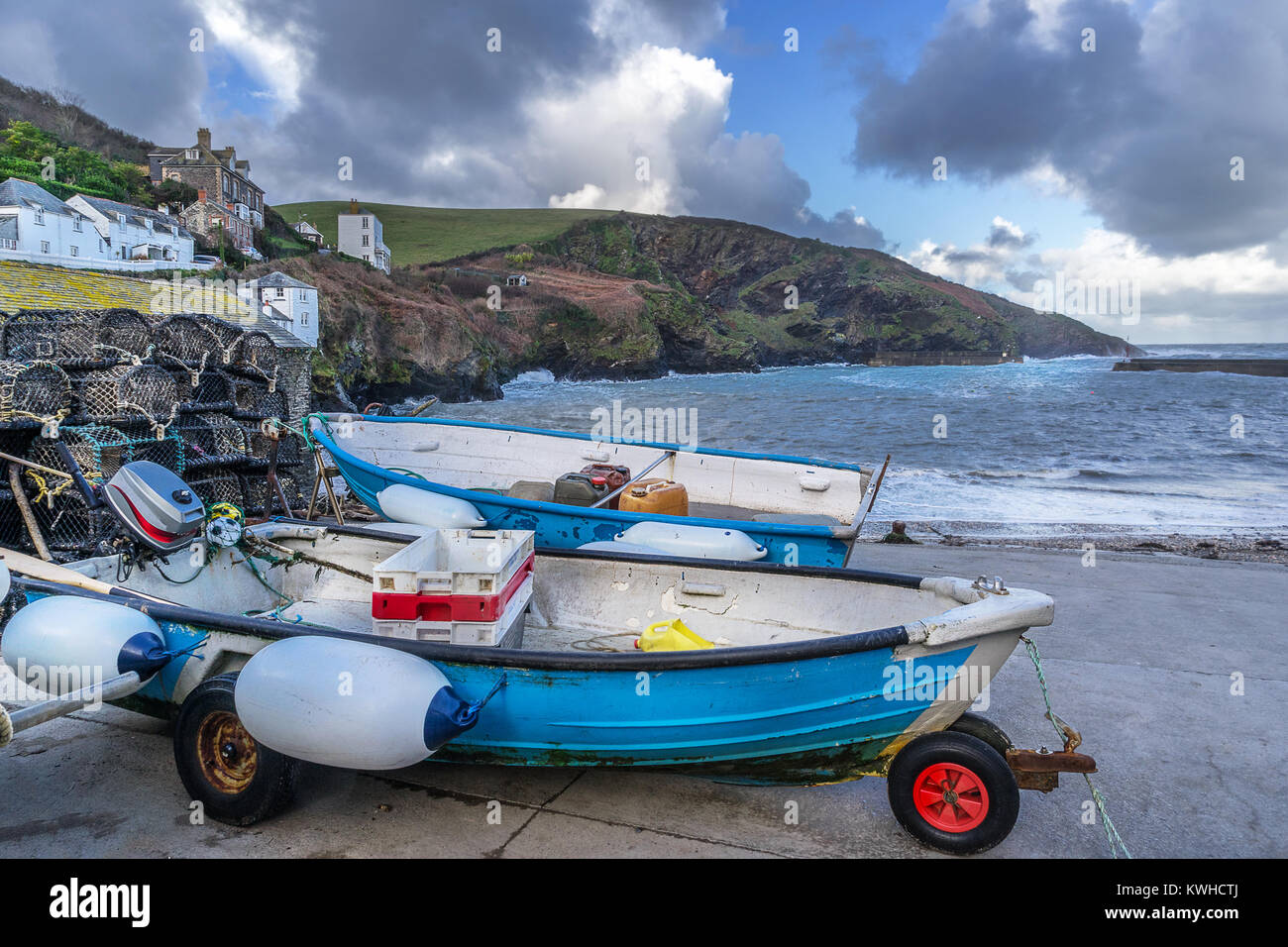 Port Isaac an der Nordküste von Cornwall im Südwesten Englands Stockfoto