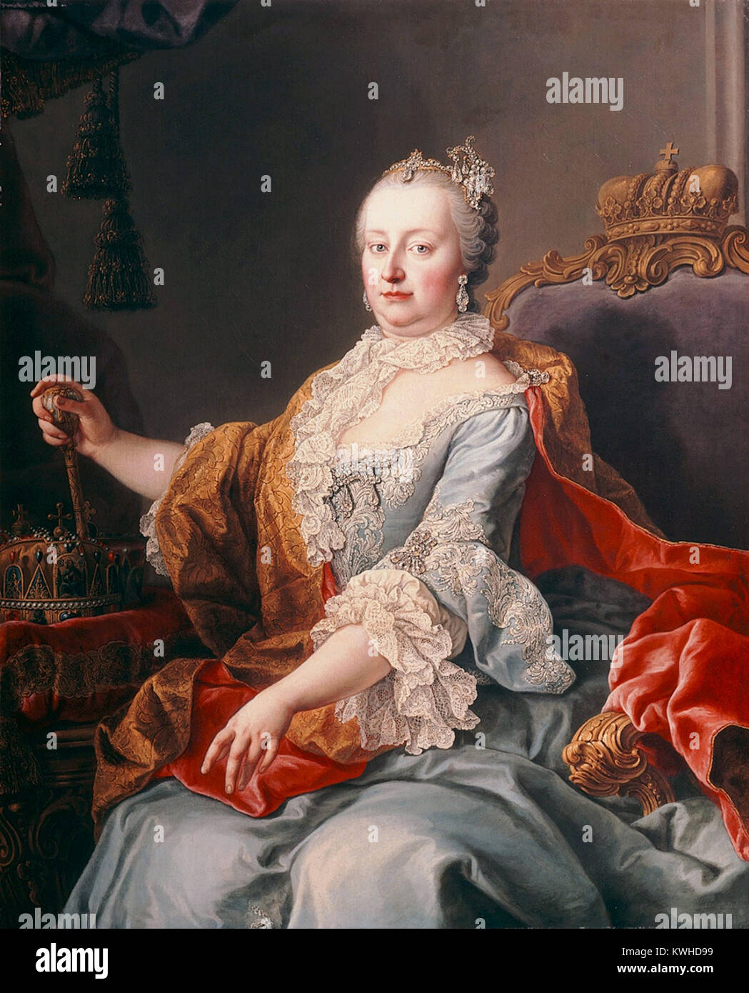 Maria Theresia Walburga Amalia Christina, die einzige weibliche Herrscher der Habsburgischen Herrschaften und der letzte des Hauses Habsburg Stockfoto