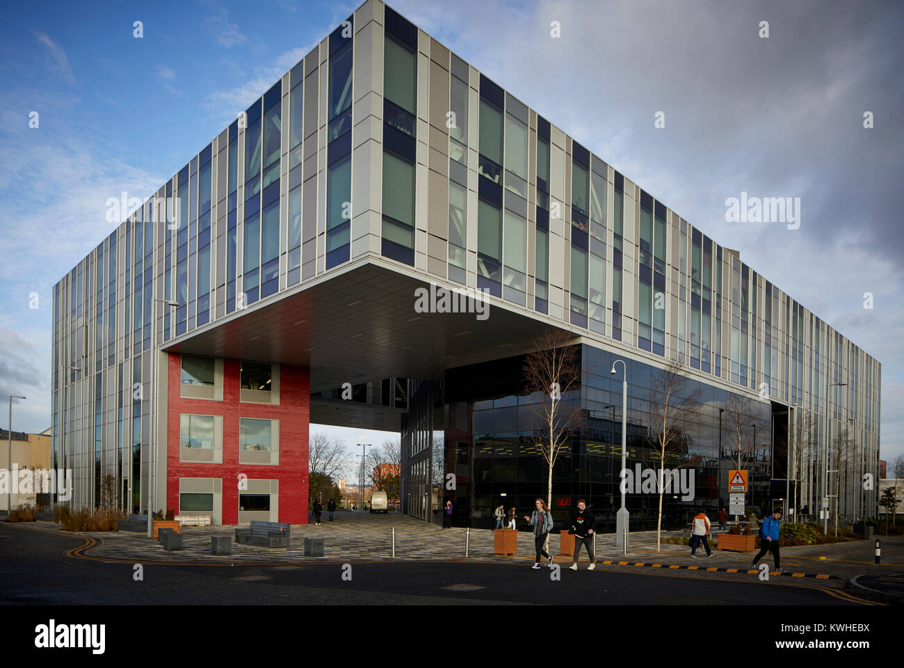 Salford Universität modernes neues zeitgenössisches Glas neue Adelphi Theatre durch Stride Treglown Architekten Stockfoto