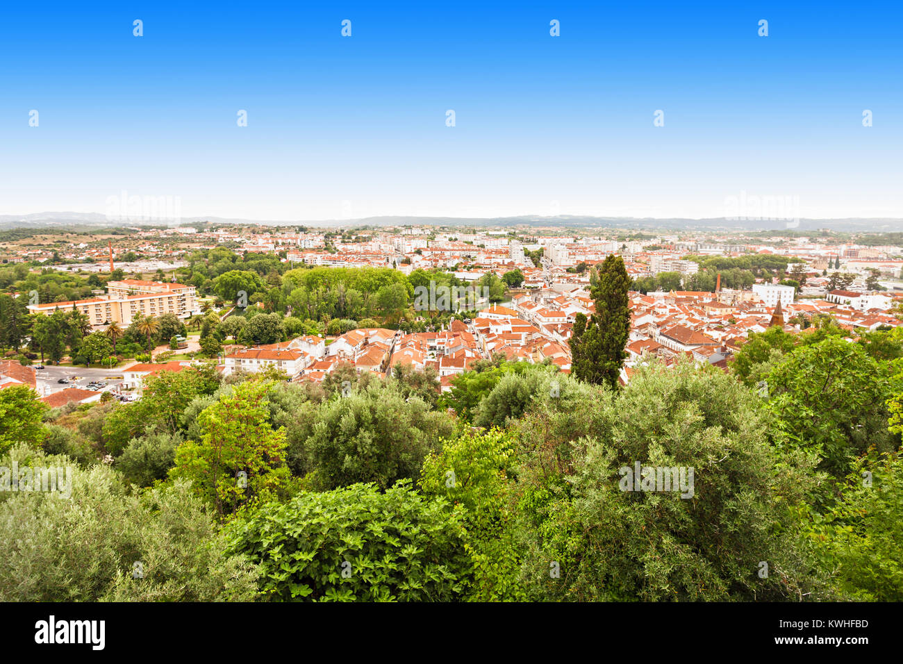 Tomar Panorama, Santarem in Portugal Stockfoto