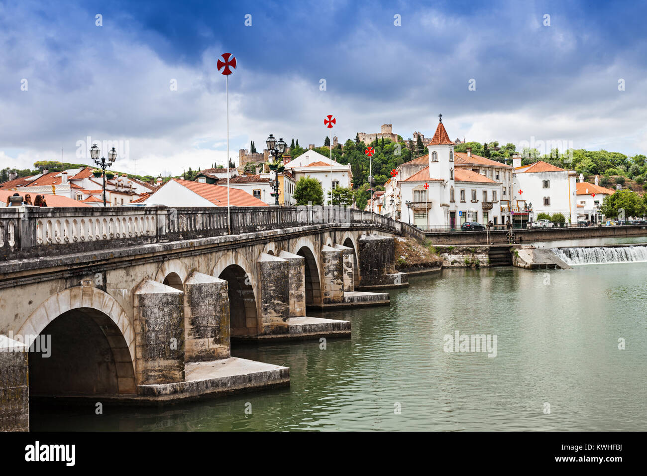 Tomar Zentrum, Santarem in Portugal Stockfoto