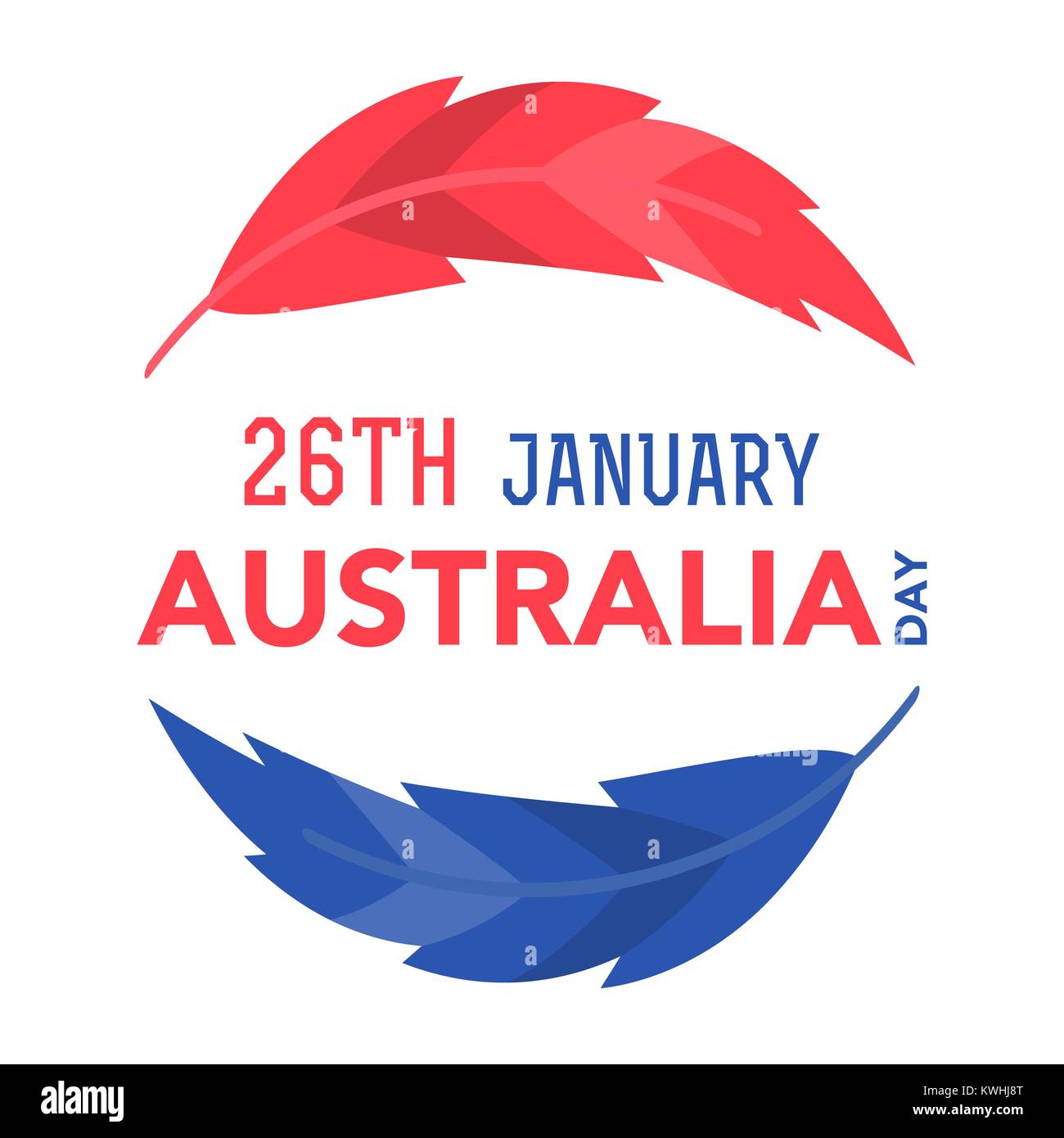 Australia Day am 26. Januar. Stock Vektor