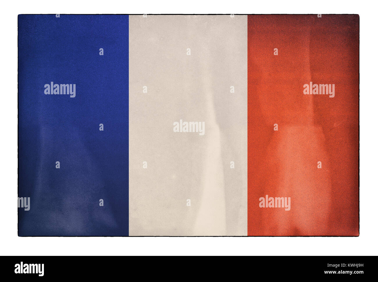 Eine alte, distressed French Flag Stockfoto