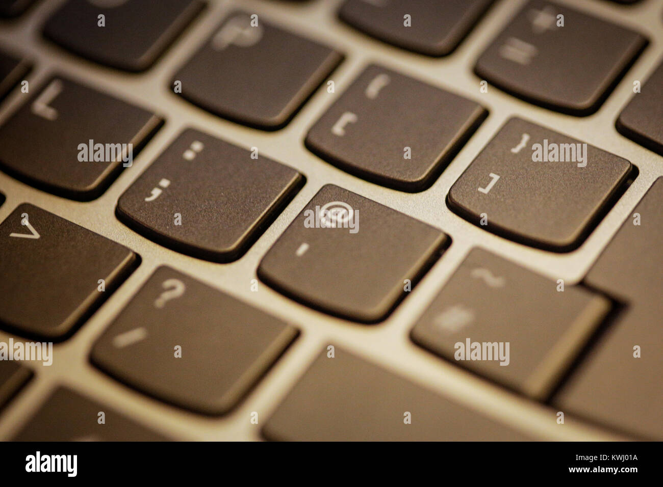 Nahaufnahme der Laptop Tastatur Stockfoto