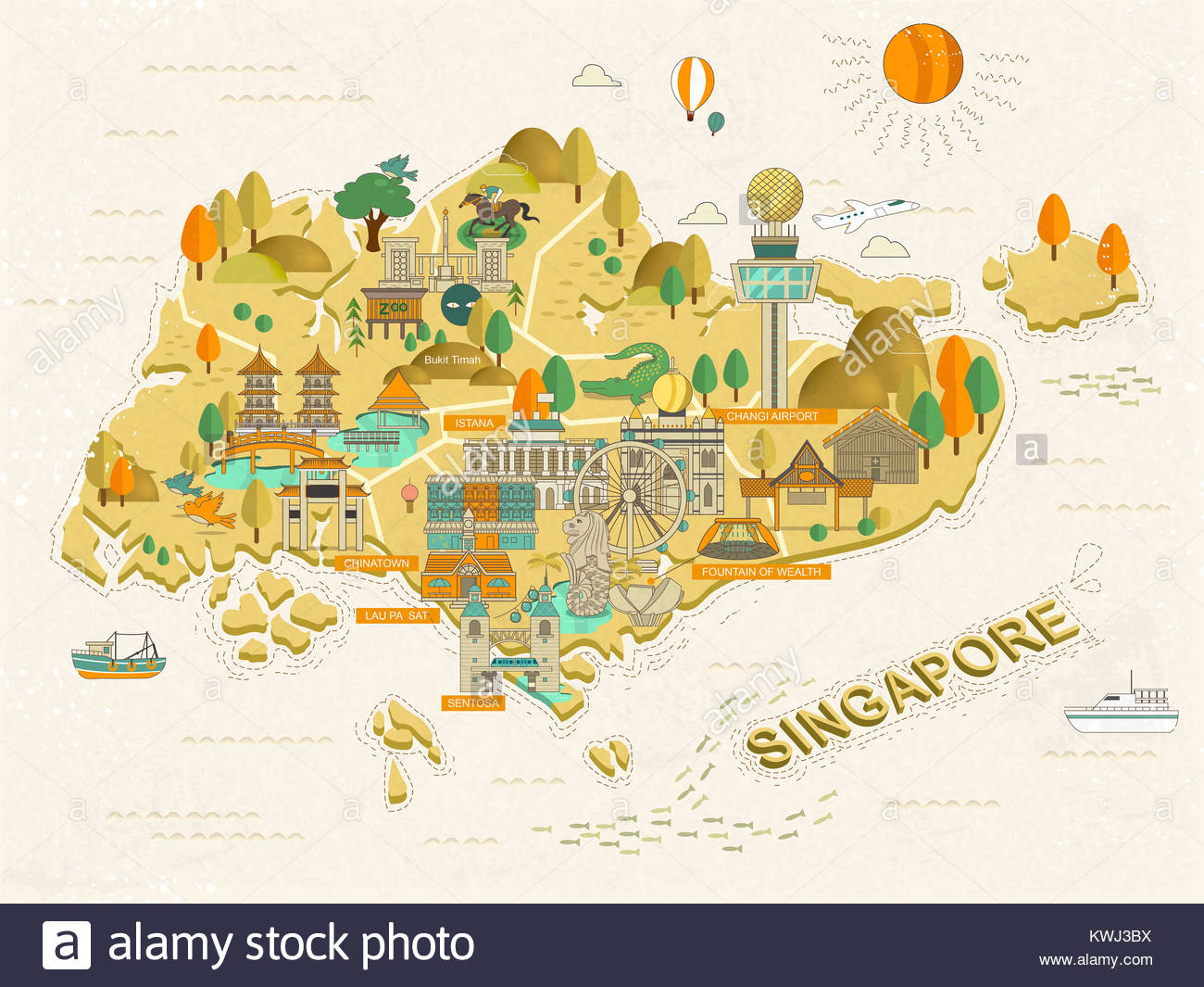 Luxus Singapur Sehenswurdigkeiten Karte Bilder
