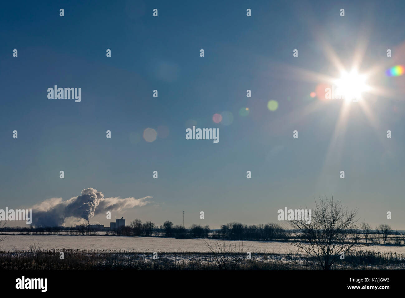 Annawan, Illinois - die CHS-Inc. Ethanol Pflanze, ehemals Patriot erneuerbaren Kraftstoffen. Die Anlage macht mehr als 125 Millionen Gallonen Kraftstoff Ethanol Stockfoto