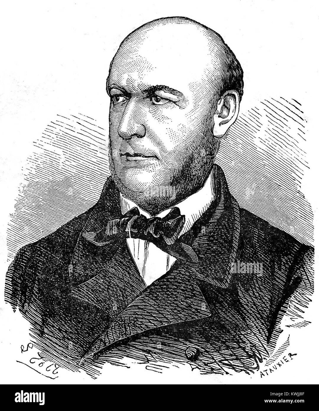 Jules Grévy (1807–1891) war von 1879 bis 1887 Präsident Frankreichs, führte die Dritte Republik an und befürwortete ein parlamentarisches Regime, das die Exekutivbefugnisse einschränkte. Stockfoto