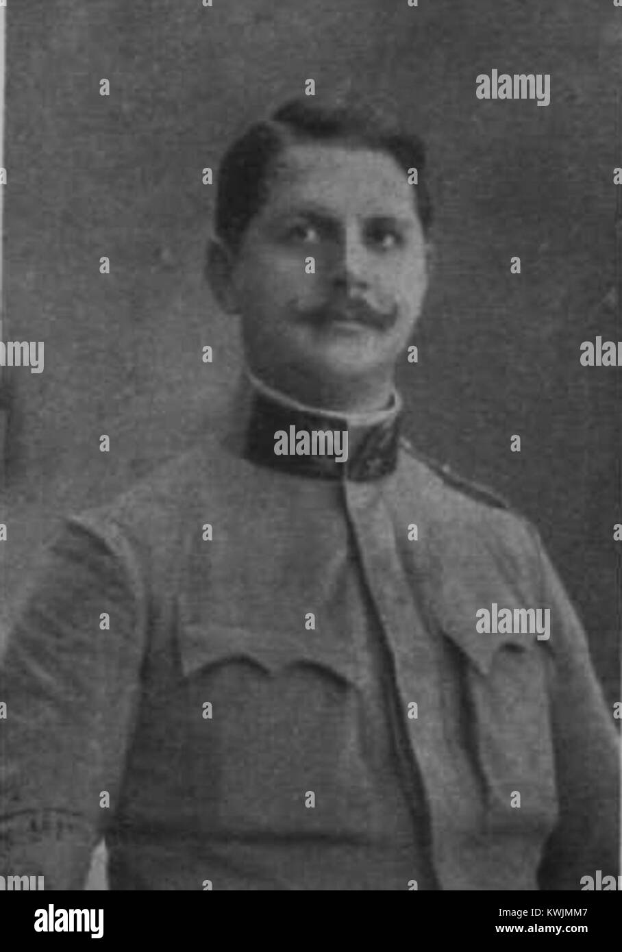 Győző Zemplén (1879–1916) war ein ungarischer Physiker, der für seine Arbeiten in der Hydrodynamik und der kinetischen Theorie der Gase bekannt war. Er diente auch als Artillerieoffizier während des Ersten Weltkriegs und wurde bei der Schlacht bei Monte Dorole getötet. Stockfoto