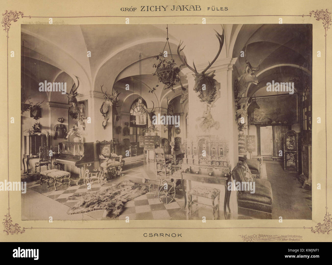 Zichy-Meskó - kastély. Eine felvétel között készült 1895-1899. Eine kép forrását kérjük so adja meg-fortepan - Budapest főváros Levéltára. 0069 Stockfoto