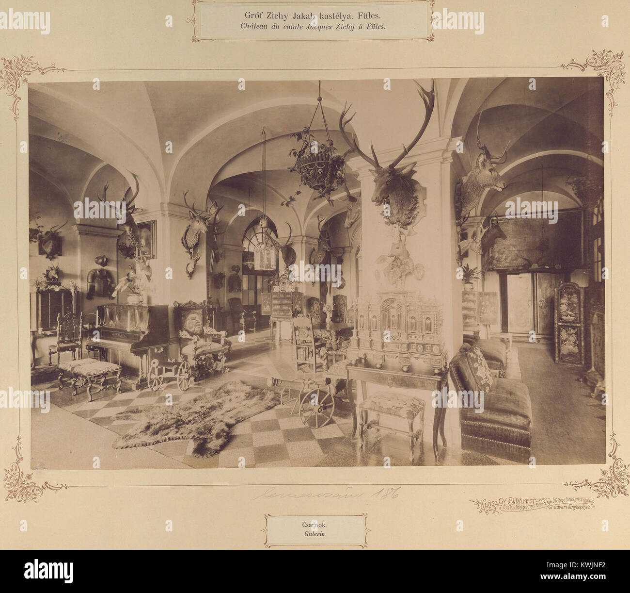 Zichy-Meskó - kastély. Eine felvétel között készült 1895-1899. Eine kép forrását kérjük so adja meg-fortepan - Budapest főváros Levéltára. 0070 Stockfoto