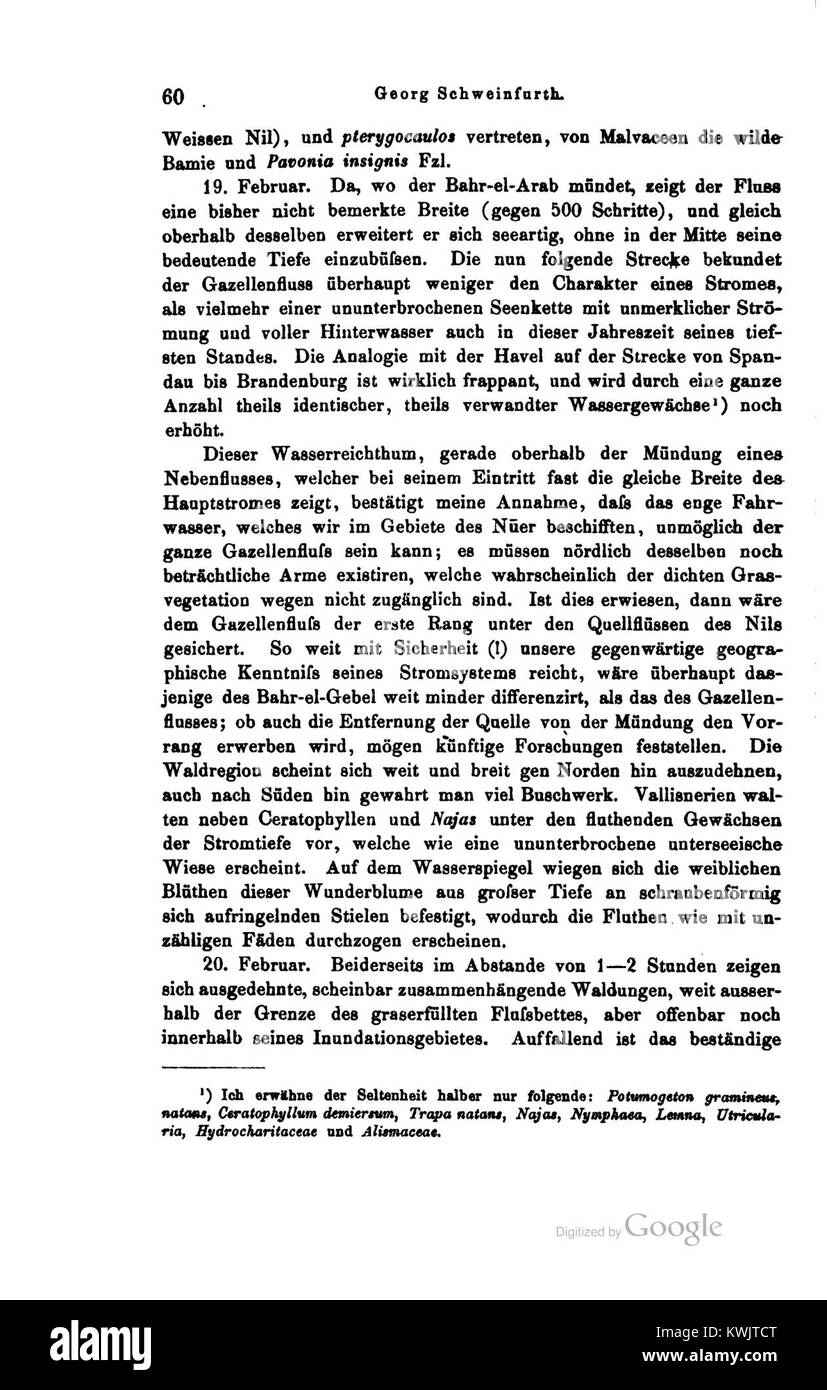 Dieser Eintrag bezieht sich auf Band 60 der Zeitschrift der Gesellschaft für Erdkunde zu Berlin, einer Zeitschrift, die sich mit Geographie, Kartographie und der Erforschung globaler Regionen befasst und detaillierte geografische Einblicke bietet. Stockfoto