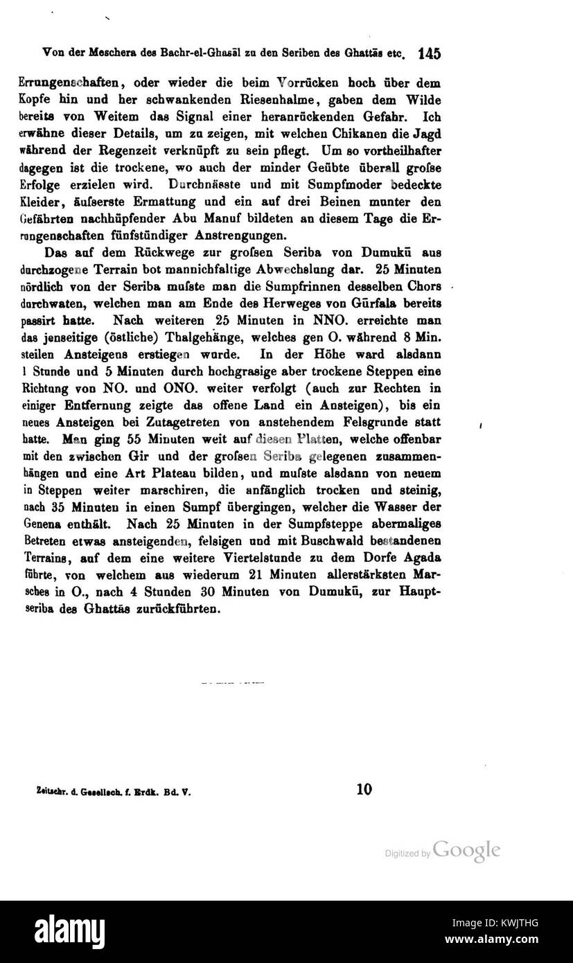 Die Zeitschrift der Gesellschaft für Erdkunde zu Berlin ist eine 1866 erschienene deutschsprachige geographische Zeitschrift, die als Organ der Berliner Geographischen Gesellschaft fungiert; Band 145 bezeichnet eine spätere Ausgabe in ihrer Serienauflage. Wikipedia+2Internetarchiv+2 Stockfoto